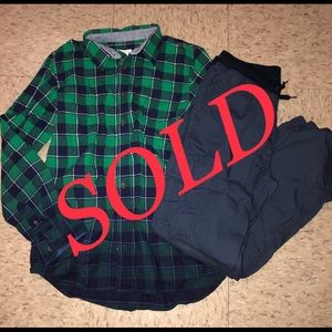 Boys outfit button down shirt with pants